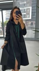 Grünes Sweatkleid mit Reißverschluss von Dr