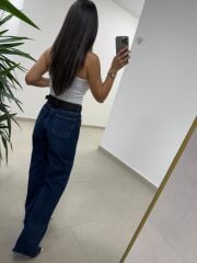 Spt 1077 Palazzo Laci Denim Pantolon