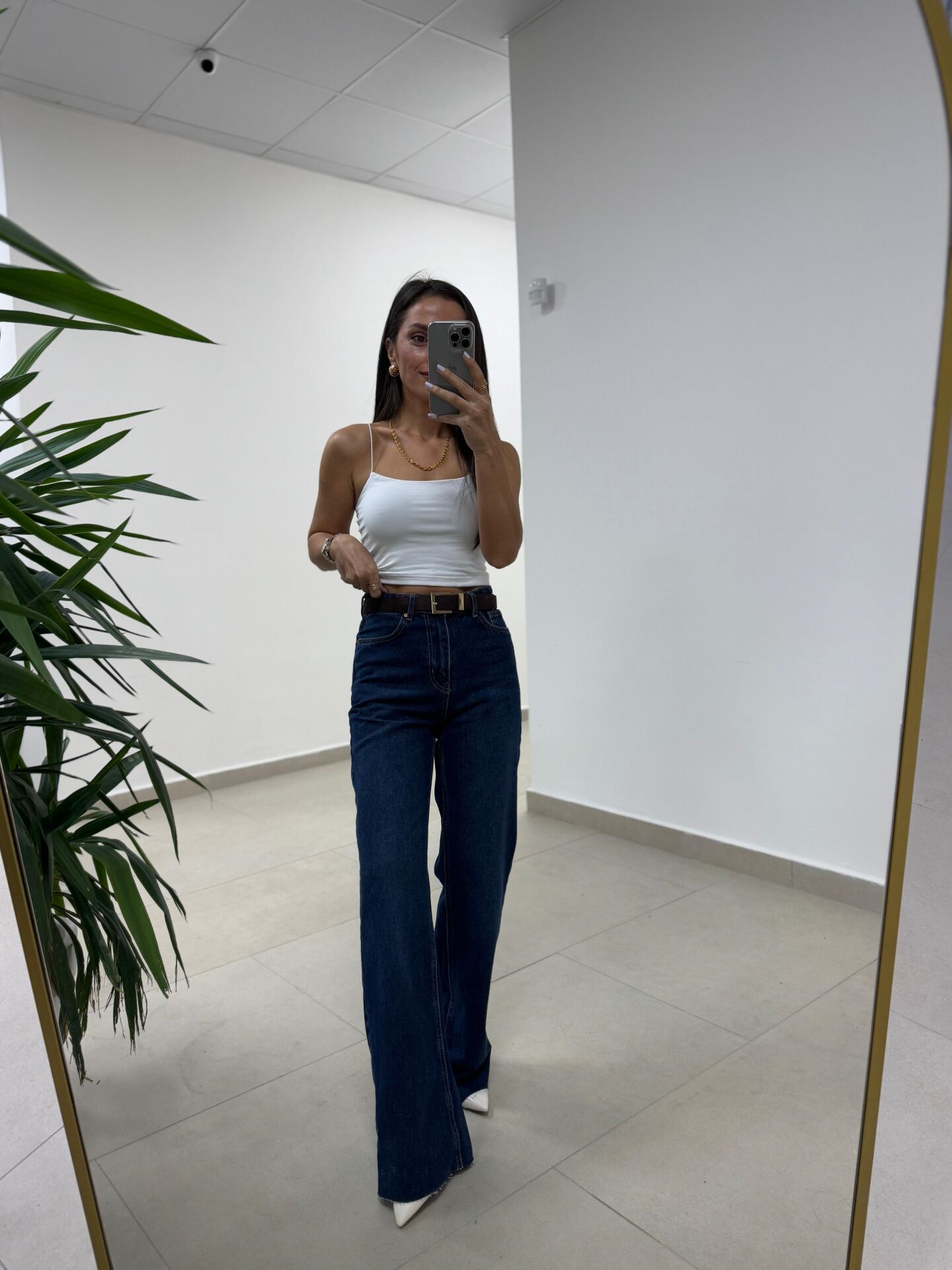 Spt 1077 Palazzo Laci Denim Pantolon