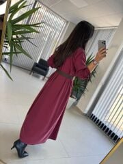 Fw 8185 Lina Bordo Gömlek Elbise