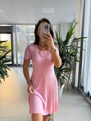 Sv 024314 Pembe Triko Elbise