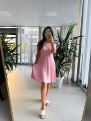 Sv 024314 Pembe Triko Elbise