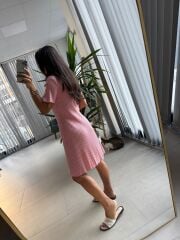 Sv 024314 Pembe Triko Elbise