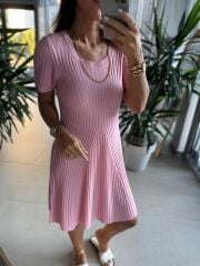 Sv 024314 Pembe Triko Elbise