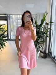 Sv 024314 Pembe Triko Elbise