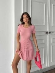 Sv 024314 Pembe Triko Elbise