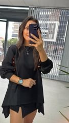 Tasarım Turuncu Şeritli Sweat
