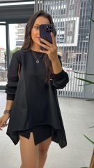 Tasarım Turuncu Şeritli Sweat