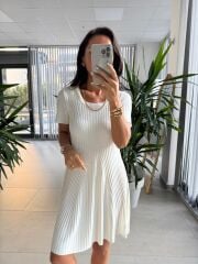 Sv 024314 Ekru Triko Elbise