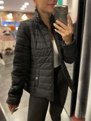 Siyah şişme mont