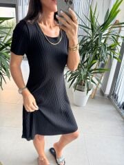 Sv 024314 Siyah Triko Elbise