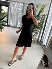 Sv 024314 Siyah Triko Elbise