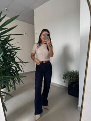 Dv 10651 Yumoş Kısa Kollu Vizon Kazak