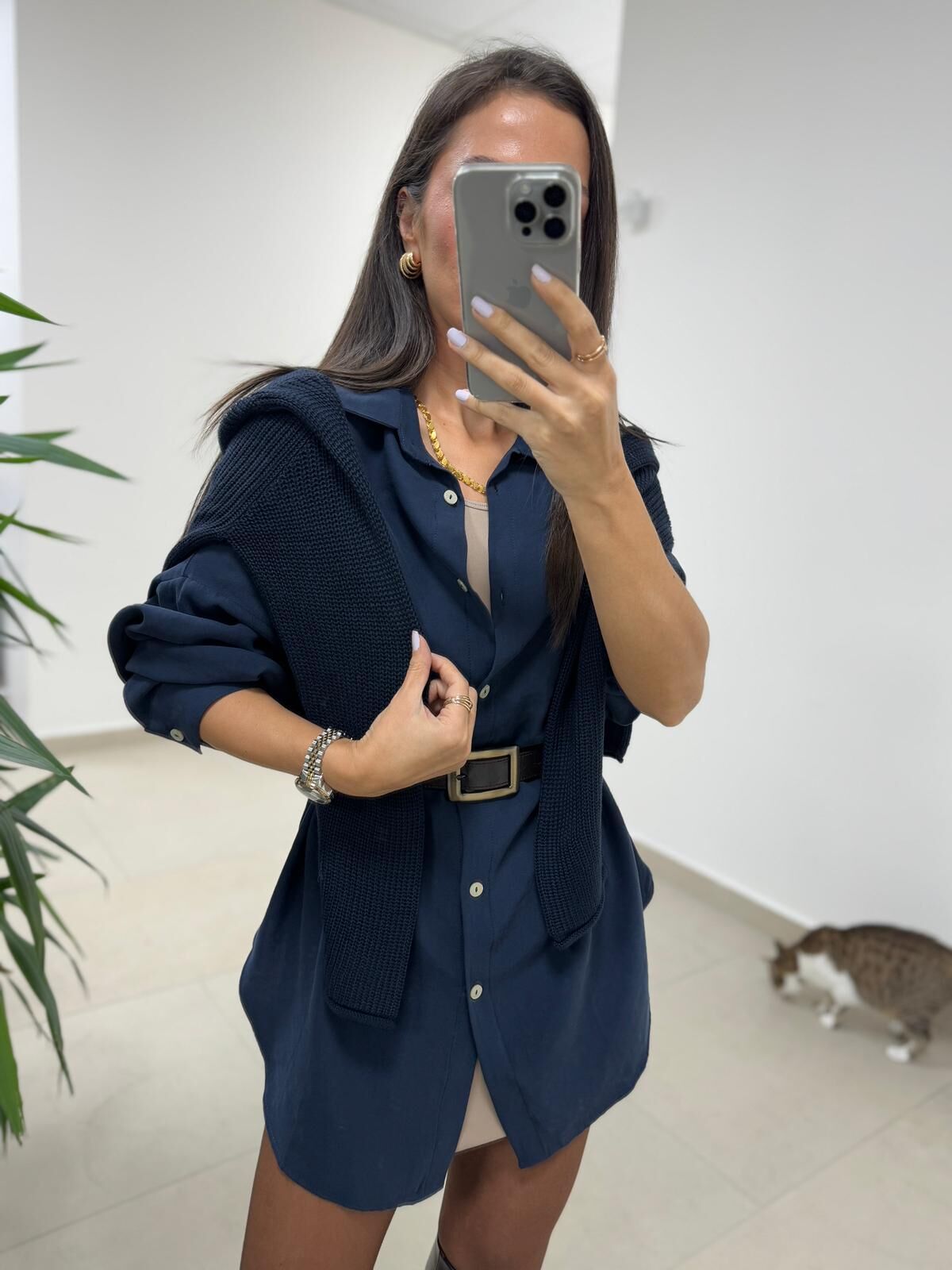 Ms 79377 Laci Oversize Gömlek