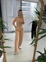 Art. Atlas Yelekli Camel Takım