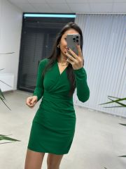 My Çimen Yeşili Anvelop Detaylı Kalem Elbise