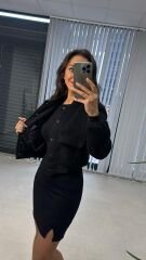 Art. Buklet Bomber Siyah Mont