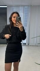 Art. Buklet Bomber Siyah Mont