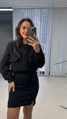 Art. Buklet Bomber Siyah Mont