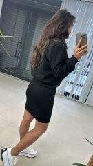 Art. Buklet Bomber Siyah Mont