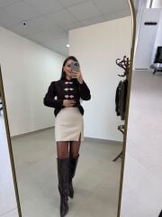Tp 1351 Taş Kaşe Mini Etek