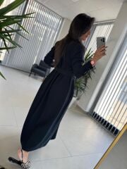 Fw 8185 Lina Siyah  Gömlek Elbise