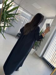 Fw 8185 Lina Siyah  Gömlek Elbise