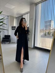 Fw 8185 Lina Siyah  Gömlek Elbise