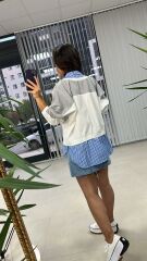 Gömlek Detaylı Gri Sweat