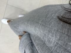 Polo Yaka Gri Oversize Triko Elbise
