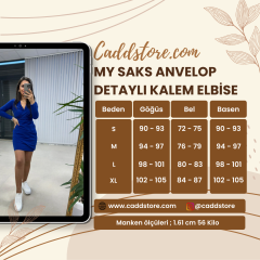 My Saks Anvelop Detaylı Kalem Elbise