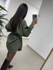 Ms 79377 Haki Oversize Gömlek