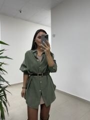 Ms 79377 Haki Oversize Gömlek