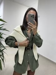 Ms 79377 Haki Oversize Gömlek