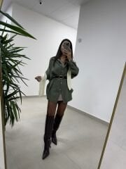 Ms 79377 Haki Oversize Gömlek