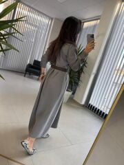 Fw 8185 Lina Antrasit  Gömlek Elbise