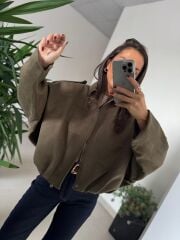 Dm 5006 Haki Süet Mont