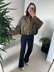 Dm 5006 Haki Süet Mont