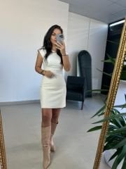Sg Jacquard Ecru Dress