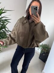 Dm 5006 Haki Süet Mont