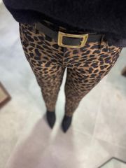 Wo Kahve Leopar Pantolon