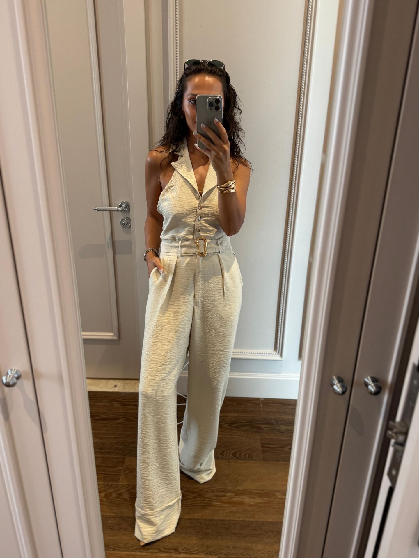 My 3782 Sırt Dekolteli Taş Tulum