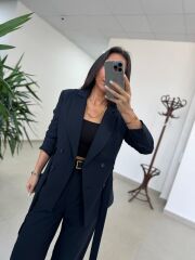 Art 4011 Laci Bel Kuşaklı Ceket Takım