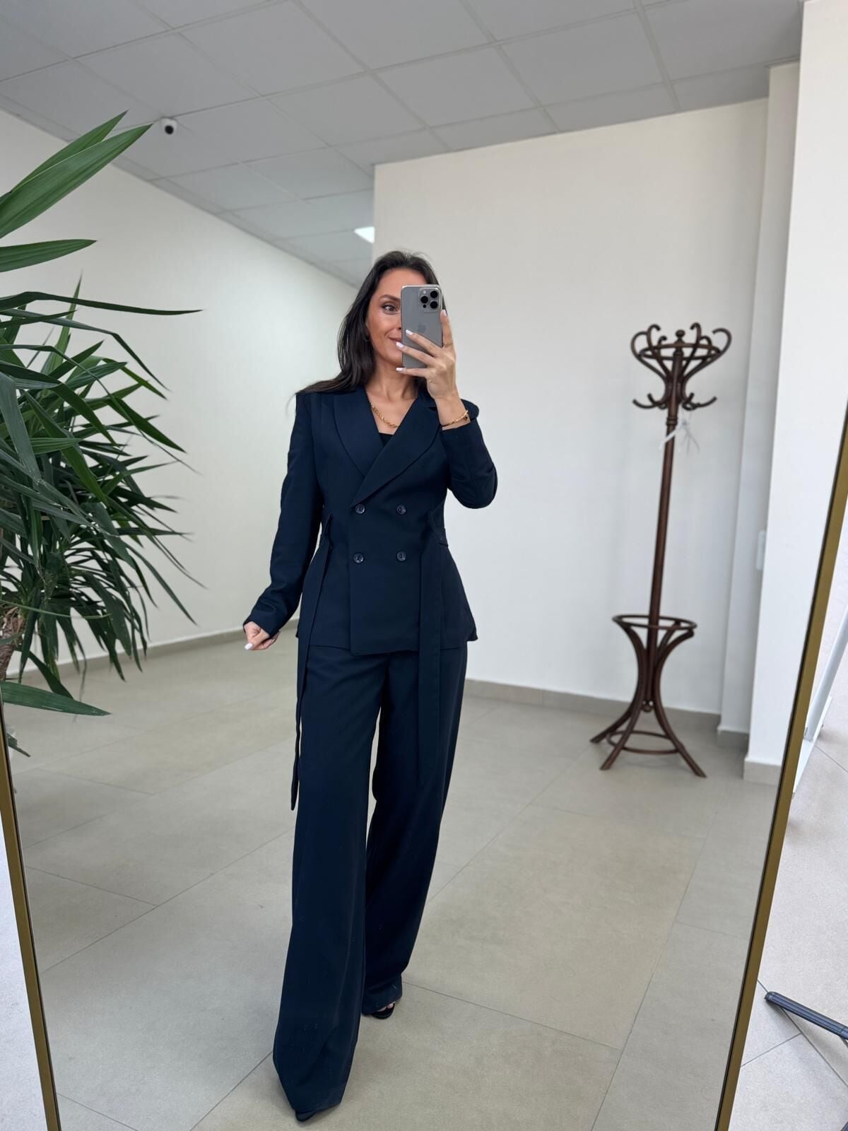 Art 4011 Laci Bel Kuşaklı Ceket Takım