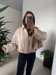 Dm 5006 Taş Süet Mont