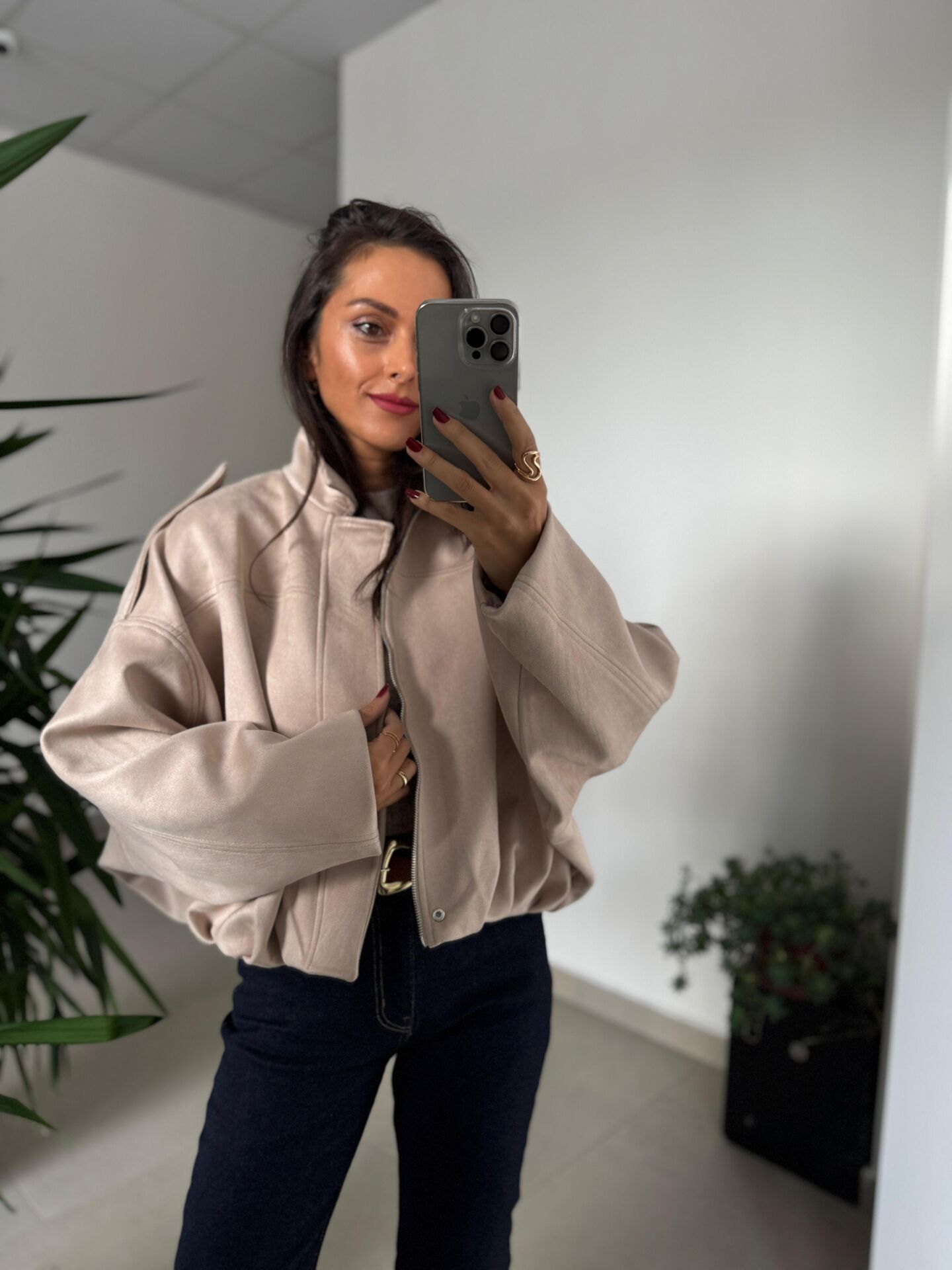 Dm 5006 Taş Süet Mont