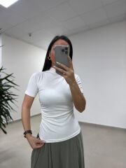 İv 26283 Yarım Balıkçı Yaka Ekru Tişört