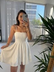 Sg Cream Strappy Dress