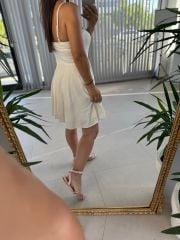 Sg Cream Strappy Dress