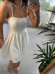 Sg Cream Strappy Dress